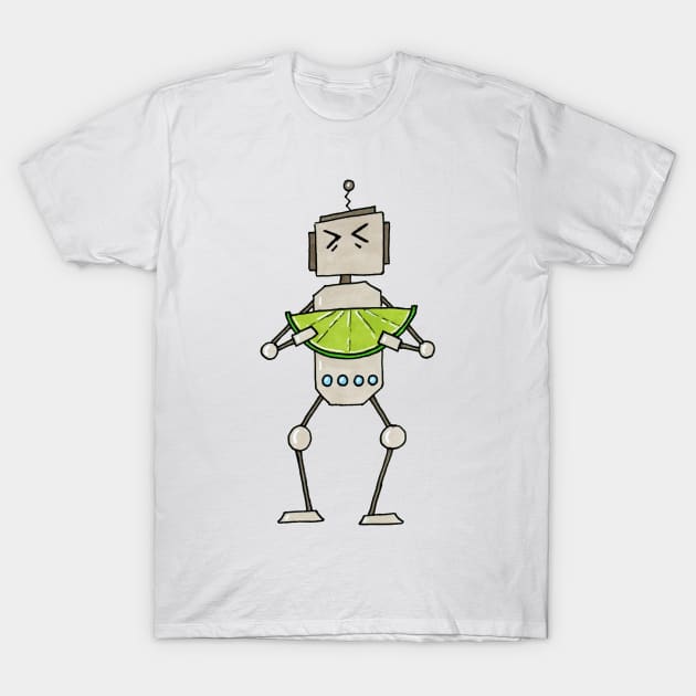 Lime Robot T-Shirt by CuteBotss
